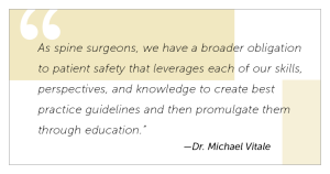 Michael G. Vitale, MD MPH-quote on spine safety