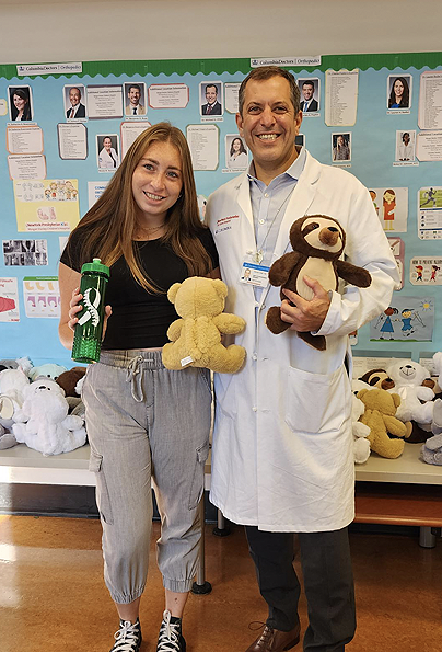 Higgy Bear Donations Maya with Michael Vitale MD