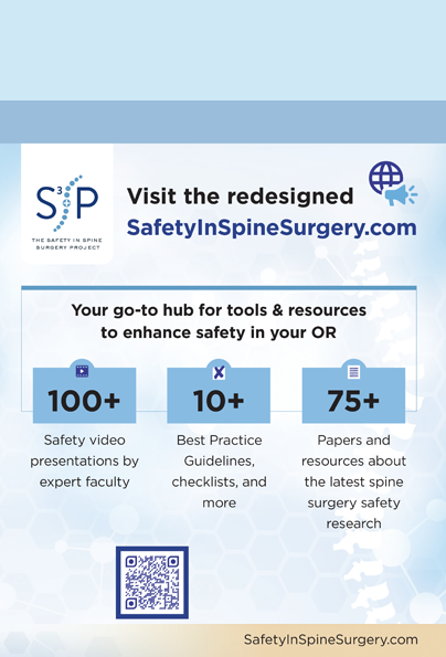 Safety in Spine Surgery Project website image